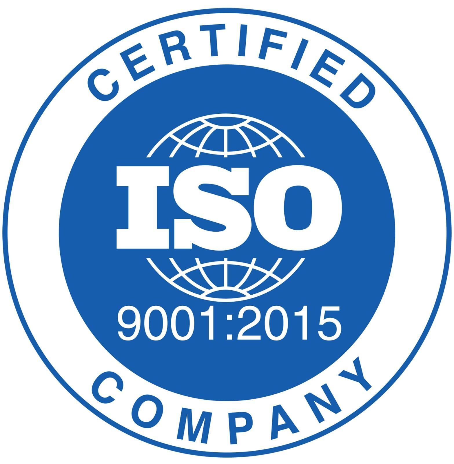 ISO certification logo. ISO certification logo.