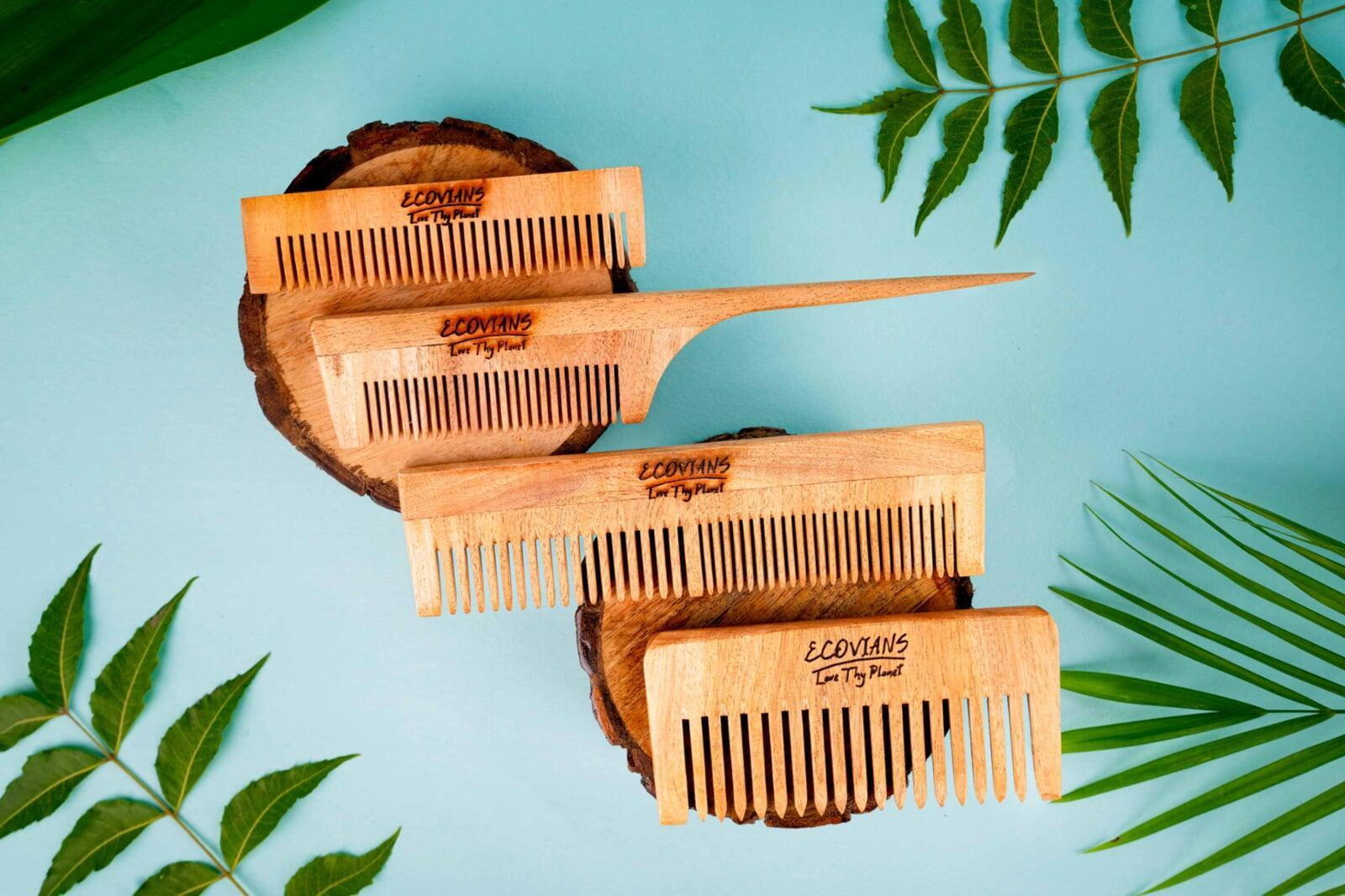 High-Quality Neem Wood Comb - Ecovians