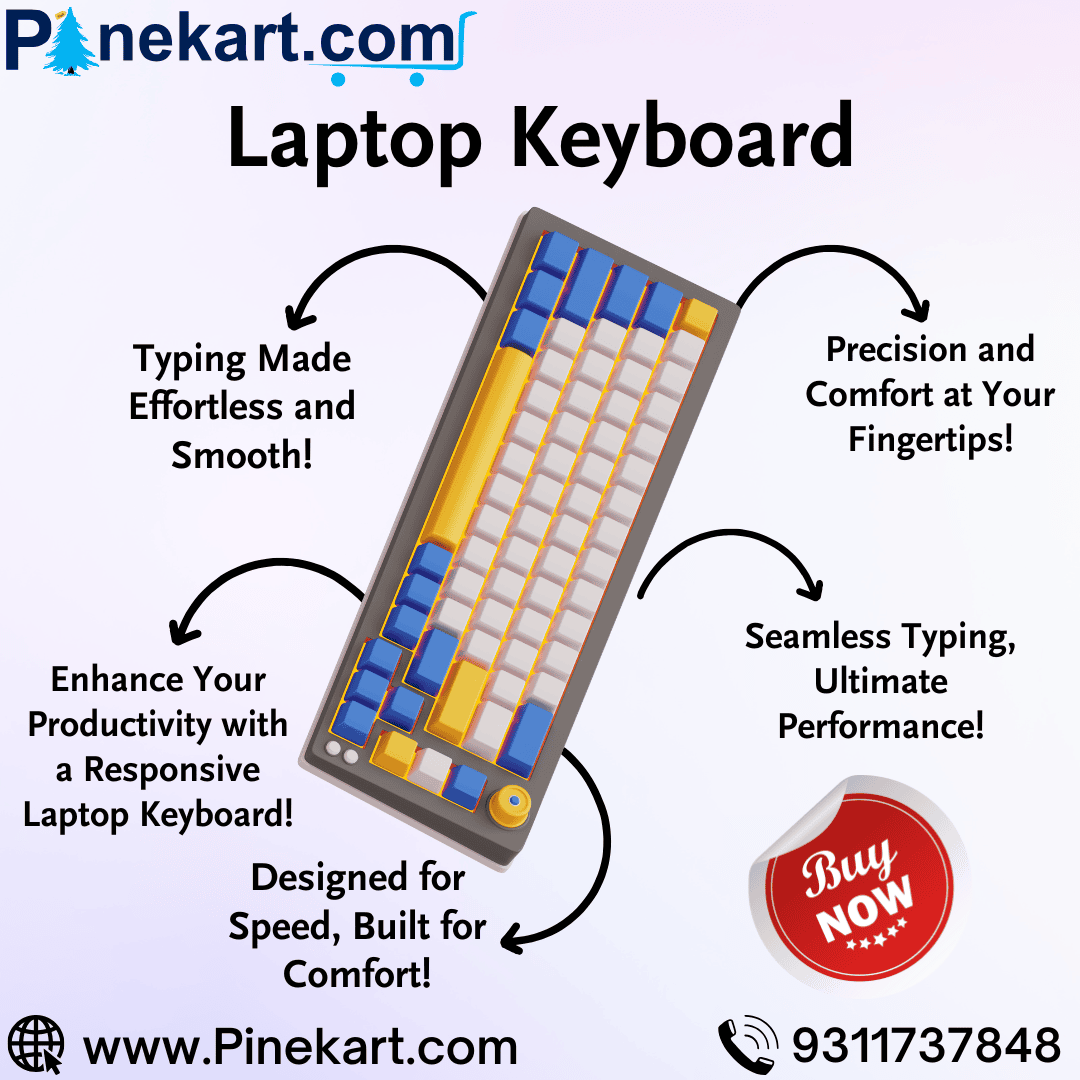 "Close-up of a modern laptop keyboard with sleek black keys and white lettering, featuring a smooth touchpad and ergonomic design for comfortable typing." "Close-up of a modern laptop keyboard with sleek black keys and white lettering, featuring a smooth touchpad and ergonomic design for comfortable typing."