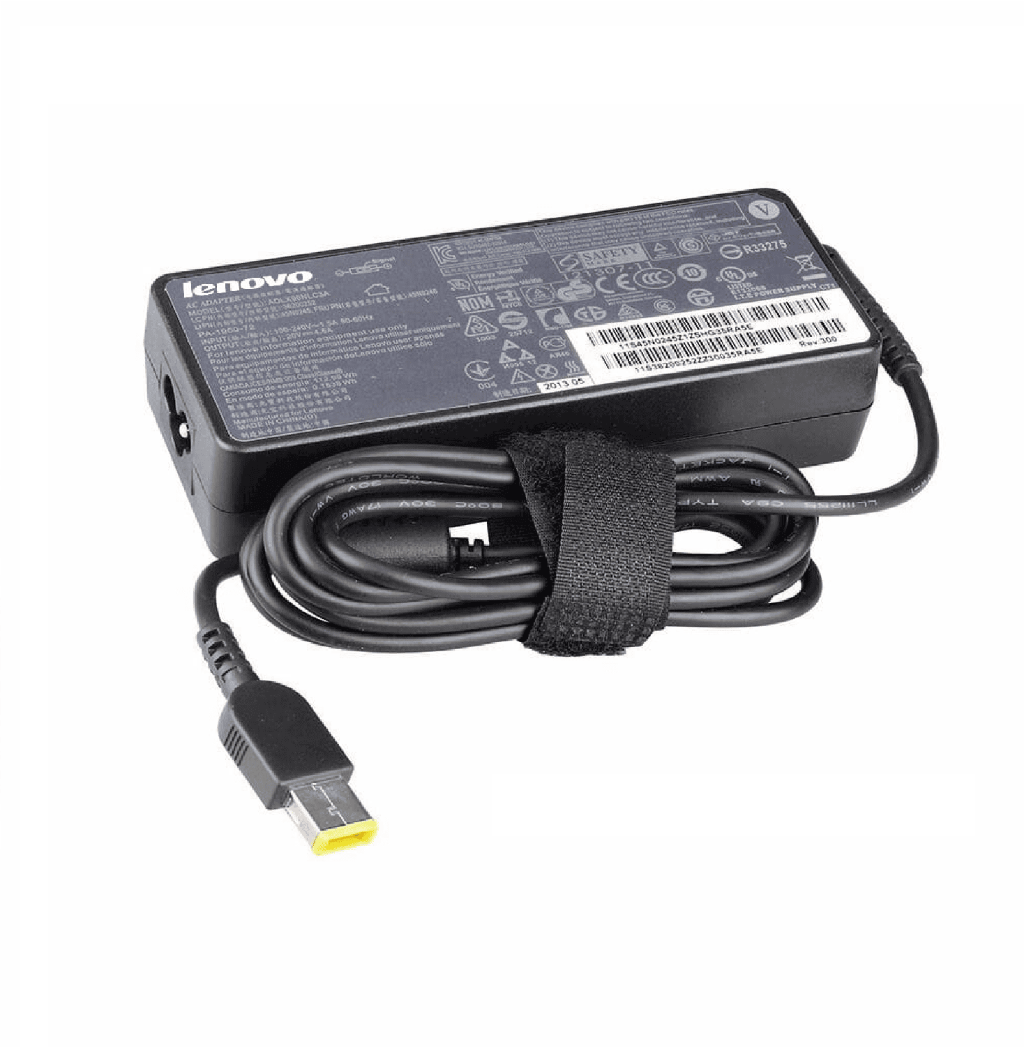 "Lenovo laptop adapter with a slim, durable design, offering fast and reliable power delivery to Lenovo laptops, ensuring efficient charging and optimal performance."