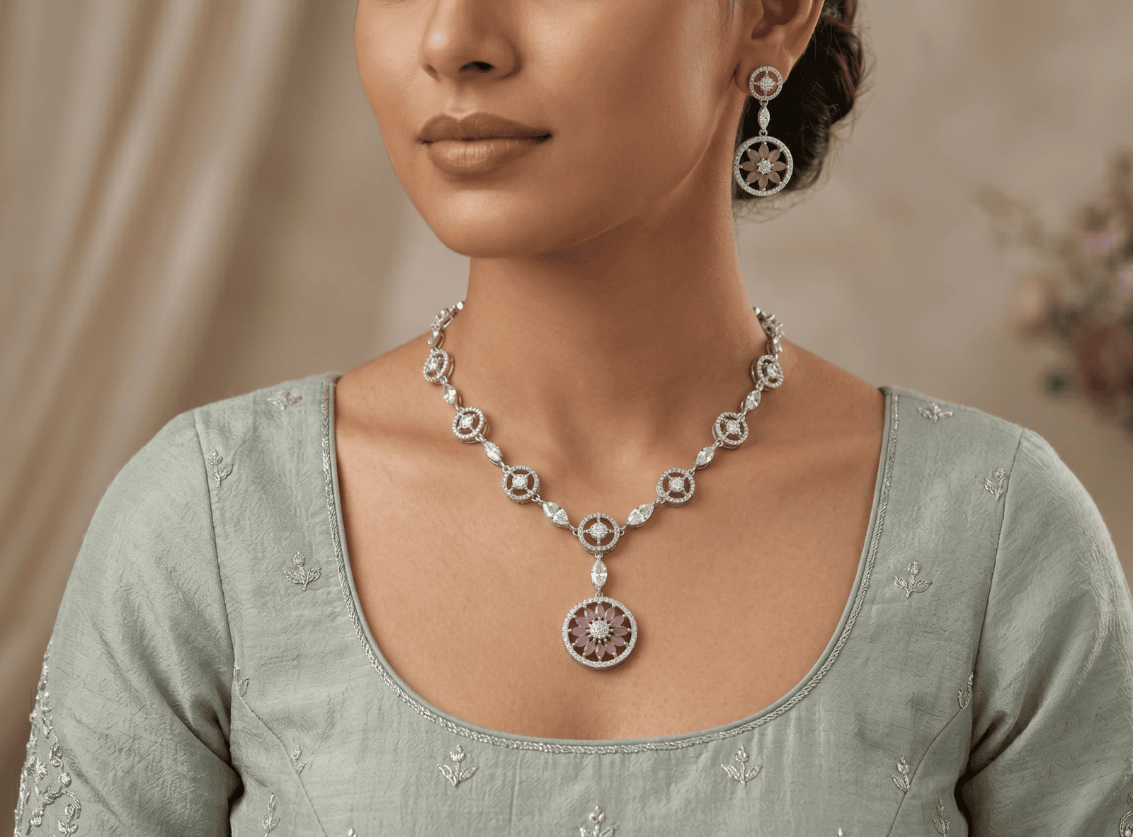 Silver Necklace Sets