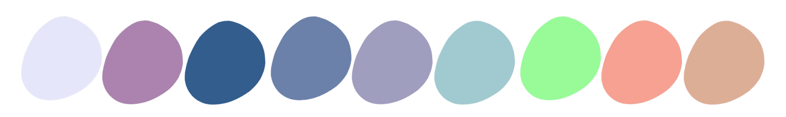 leafndeor pastel color palette dusty rose lavender mint peach for wedding decor and soft floral styling