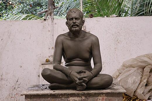 Ramkrishna statue meditation pose fiberglass