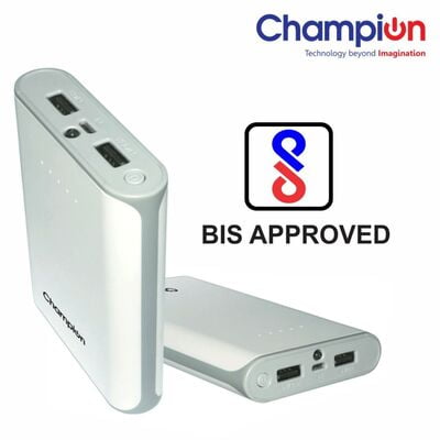 Black fast-charging power bank with dual USB ports and LED battery indicators, designed for portable and efficient device charging Black fast-charging power bank with dual USB ports and LED battery indicators, designed for portable and efficient device charging