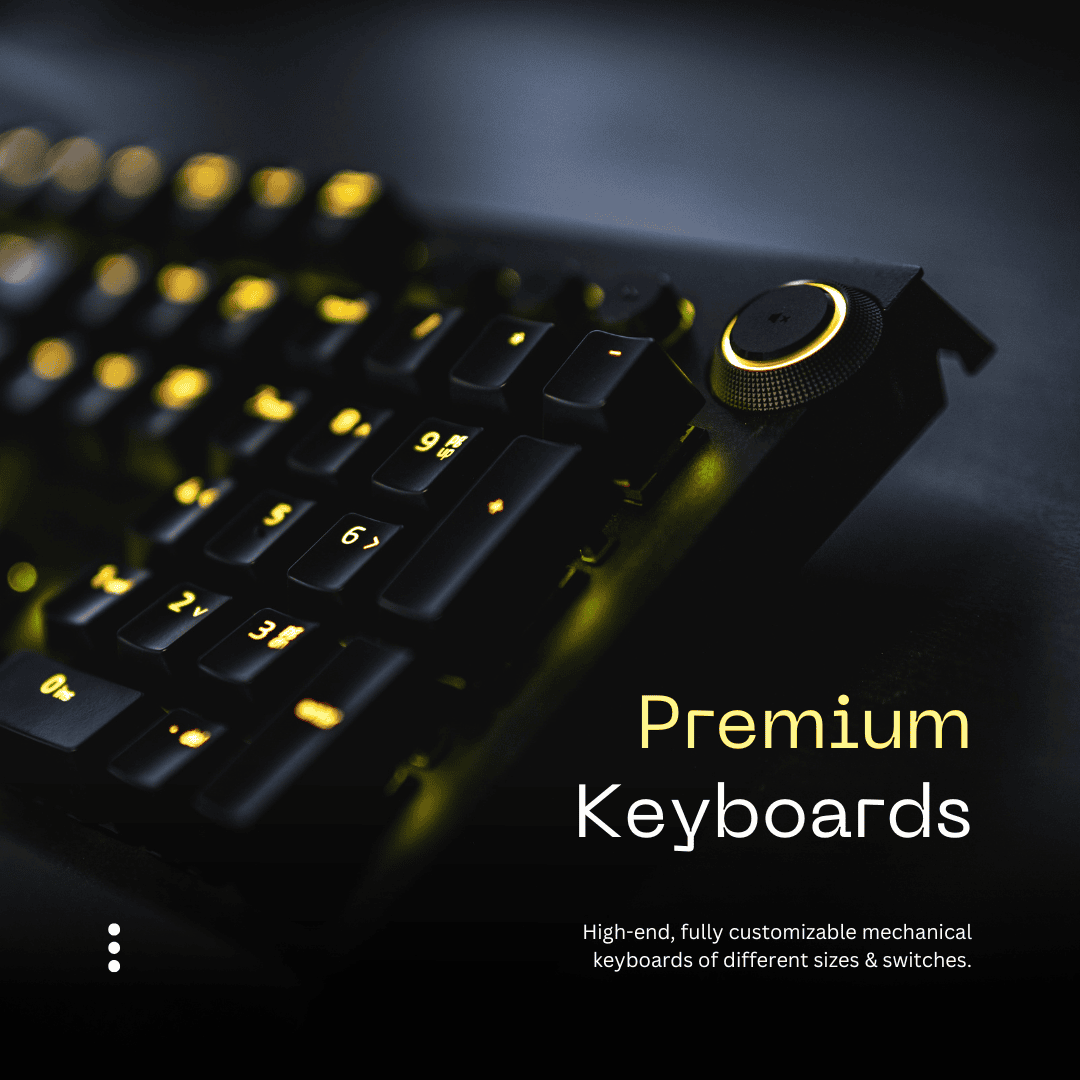 "A collection of premium keyboards featuring high-end mechanical, ergonomic, and RGB-backlit designs from top brands, offering superior typing experience and durability." "A collection of premium keyboards featuring high-end mechanical, ergonomic, and RGB-backlit designs from top brands, offering superior typing experience and durability."