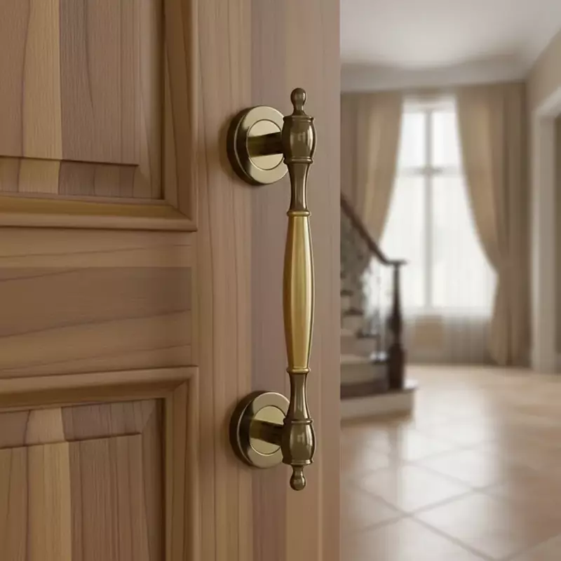 (4508) Palam Door Pull Handle Zinc 1005 (Black Gold) 8"