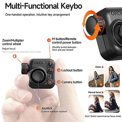 neQra M05-AI-PRO-3 Axis Gimbal Stabilizer for Smartphone AI Tracking Camera Fill Light Full Func. Remote 7 Shooting Modes Extension Rod and Tripod. Best for for YouTube Insta Travel Action Adventure