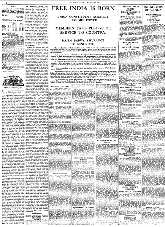 15 August 1947 Free India Is Born