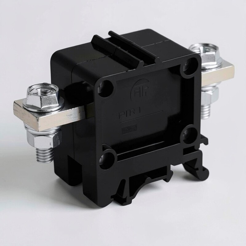 100 Amp Bush bar Type Polymide Terminal Block Black | FTS-50LPC
