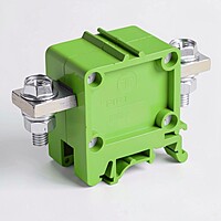 100 Amp Bush bar Type Polymide Terminal Block Green | FTS-50LPC
