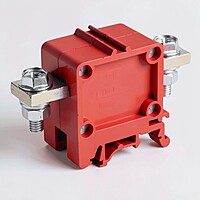 100 Amp Bush bar Type Polymide Terminal Block Red | FTS-50LPC