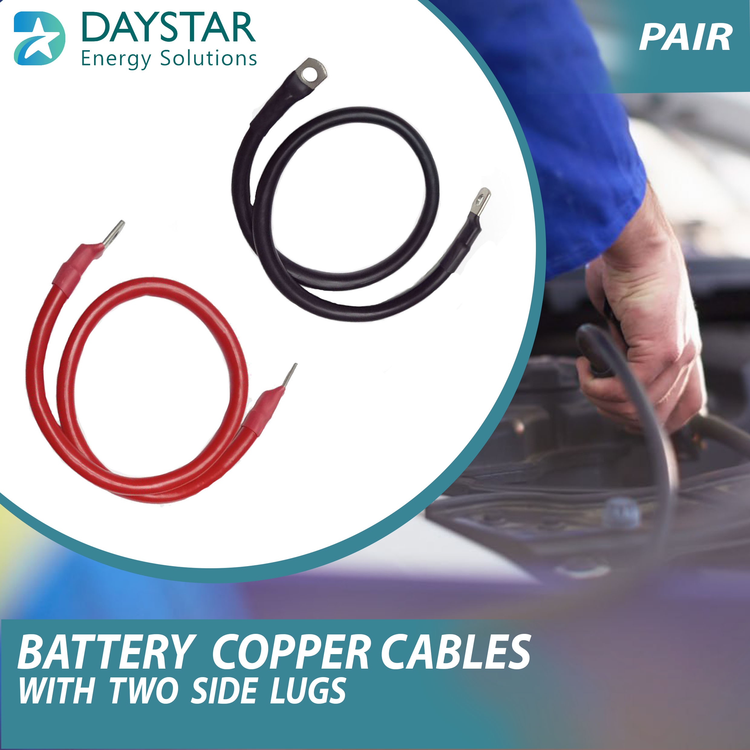 16 sq.mm Red and Black UV Battery DC Cables