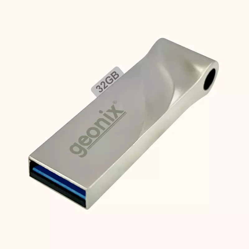 ​Geonix 32GB USB 3.2 Pen Drive, Lightweight Keyring Design, 5-Year Warranty, Grey​ -‎GXPDU32GB