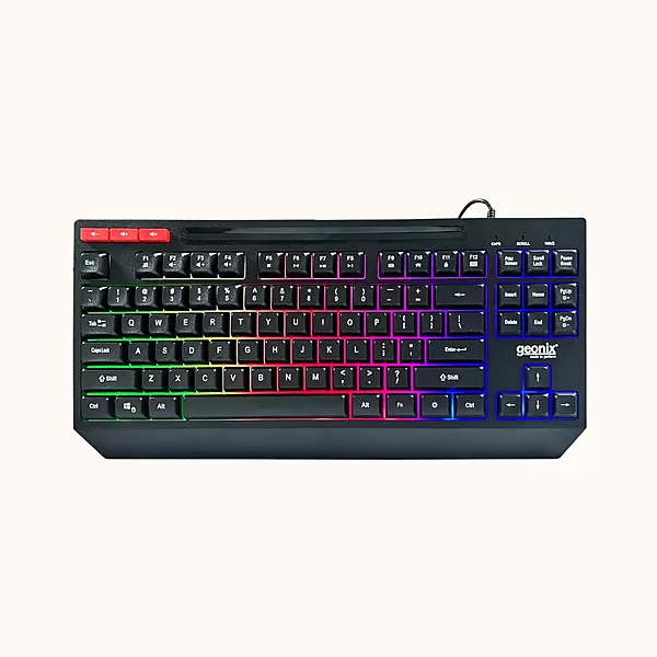 ​Geonix Cruiser Gaming Keyboard, 90 Keys with 3 Multimedia Keys, Black, K2