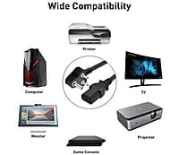 Champion Power Cord Cable for Desktop Computer 1.2 Mtr 3 Pin Cable (Black) Champion Power Cord Cable for Desktop Computer 1.2 Mtr 3 Pin Cable (Black)
