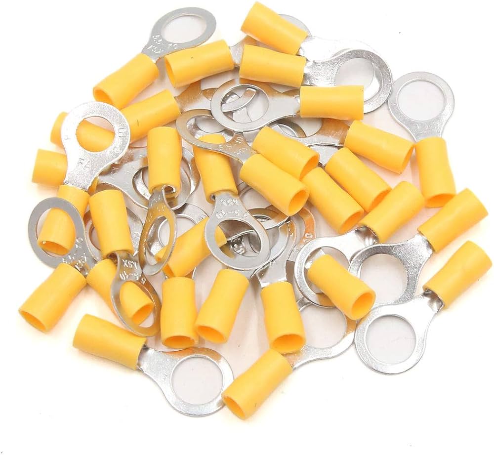 4.6 sq.mm-Crimping Type Insulated Copper Ring Type Terminal Ends | HRI-7090 (Pack Of 10)