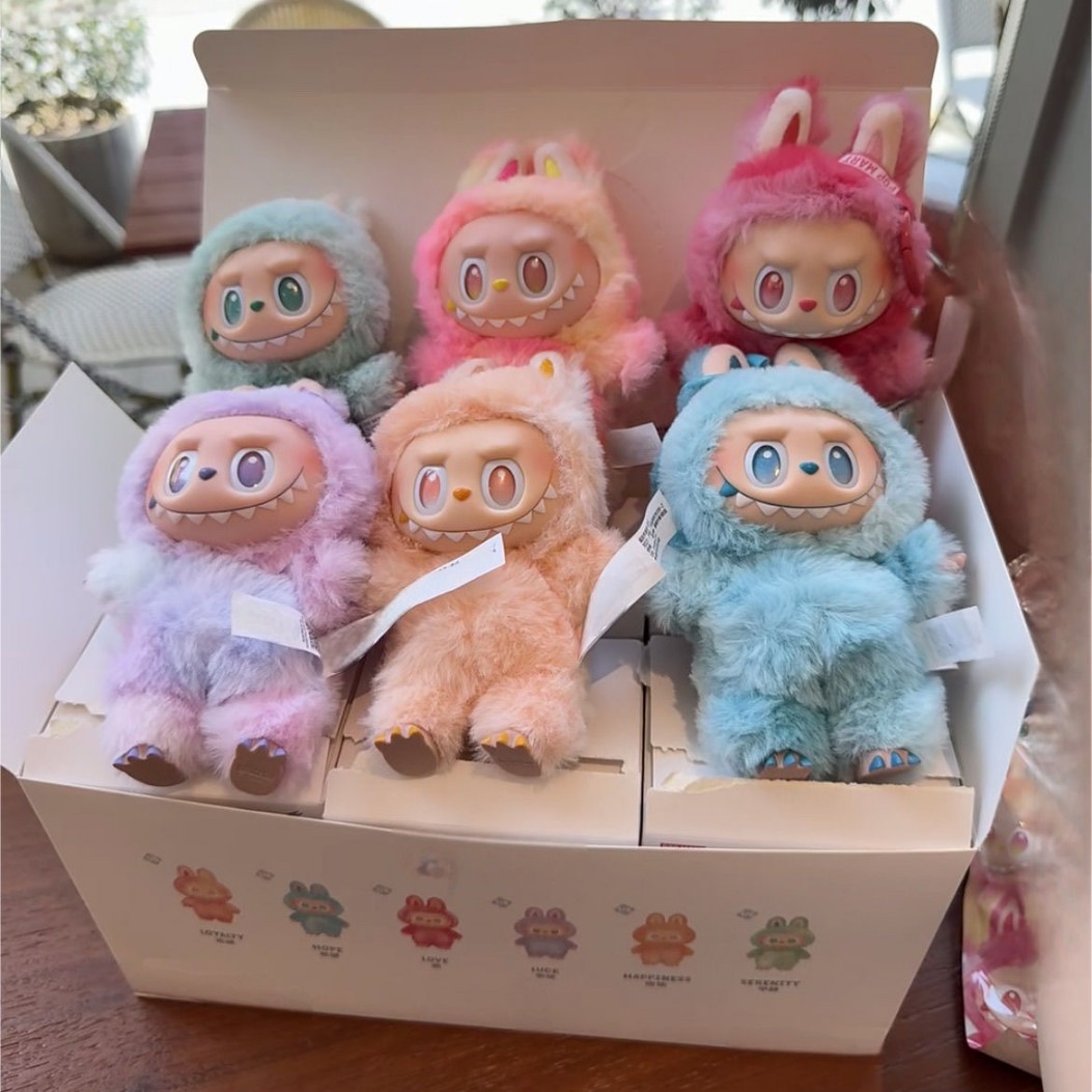 Labubu Doll Key Chain (Pop Mart) Pack Of 6 pieces Plush Pendant Blind Box