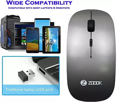Open Box Zoook ZK-BLADE-BOLD Wireless Optical Mouse