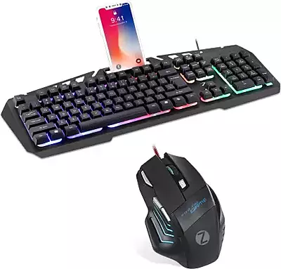 Open Box Zoook Combat Pro Black Wired USB Desktop Keyboard & mouse