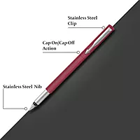 PARKER VECTOR STA CALLIGRAPHY CHROME TRIM FOUNTAIN PEN MAROON BODY PARKER VECTOR STA CALLIGRAPHY CHROME TRIM FOUNTAIN PEN MAROON BODY