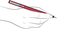 PARKER VECTOR STA CALLIGRAPHY CHROME TRIM FOUNTAIN PEN MAROON BODY PARKER VECTOR STA CALLIGRAPHY CHROME TRIM FOUNTAIN PEN MAROON BODY