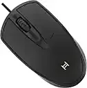 HAMMOK SARA Wired Optical Mouse – 1000 DPI | Ambidextrous Design | USB 3.0 Interface | Smooth Tracking | Black | PC & Laptop Mouse