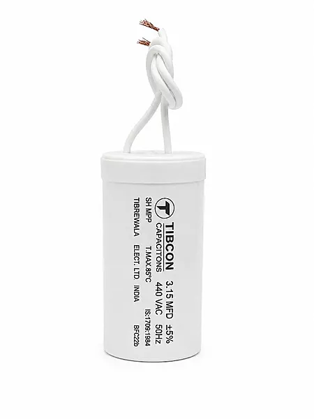 Tibcon 3.15 MFD Capacitor for fan | Wire terminal | 440 V | Dry Plastic Can