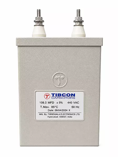TIBCON 108 MFD 440V Metal Box METAL BOX CAPACITOR