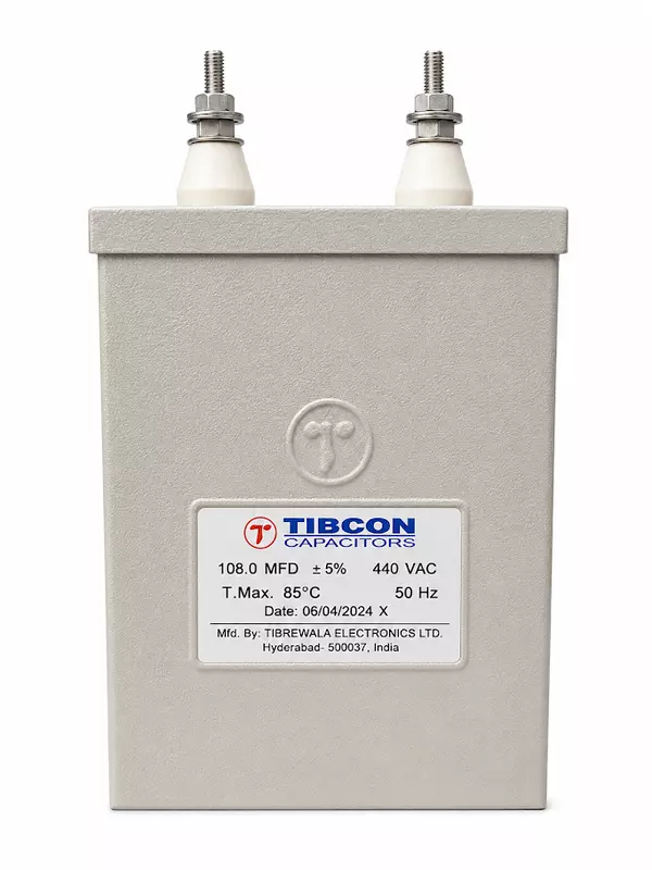 TIBCON 108 MFD 440V Metal Box METAL BOX CAPACITOR
