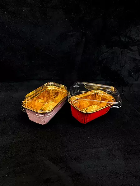 Gold Rectangle cups with lid 10pcs