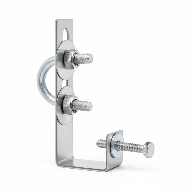 Solar Panel Cleaning Setup Pipe Support Clamp, L-Shaped Mounting Bracket, Adjustable Installation and suitable for any solar panel | Size 1/2'' ( 1 Pcs)