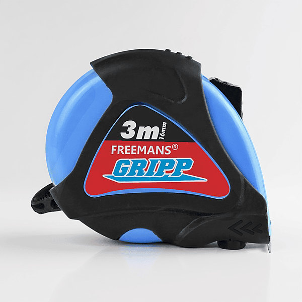 3 Mtr Steel Measuring Tape -  (Blue) With Rubberized Unbreakable ABS case || Click Action Front Lock and Belt Clip