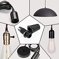 Wire Grippers for Lighting fixtures, M10 Cable Cord Grip, Standard M10 Connection, Suits Wires & Holders for Lights. Pack of 1 Black - 2 Side Thread
