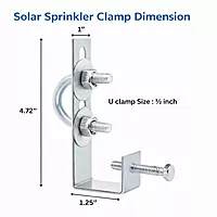 Solar Panel Cleaning Setup Pipe Support Clamp, L-Shaped Mounting Bracket, Adjustable Installation and suitable for any solar panel | Size 1/2'' ( 1 Pcs)