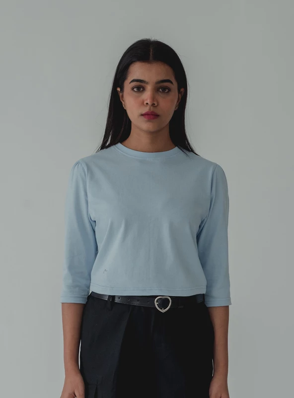 Round Neck Crop Tee
