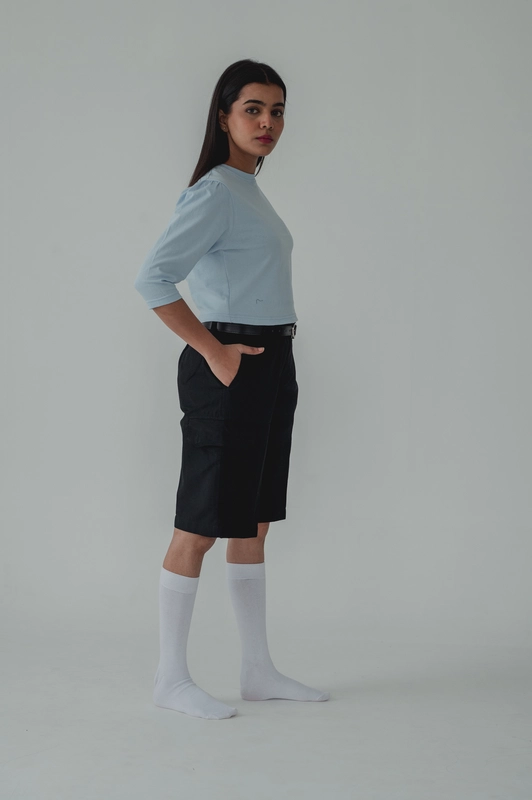 Round Neck Crop Tee