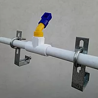 Solar Panel Cleaning Setup Pipe Support Clamp, L-Shaped Mounting Bracket, Adjustable Installation and suitable for any solar panel | Size 1/2'' ( 1 Pcs)