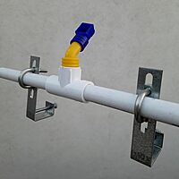 Solar Panel Cleaning Setup Pipe Support Clamp, L-Shaped Mounting Bracket, Adjustable Installation and suitable for any solar panel | Size 1/2'' ( 1 Pcs)