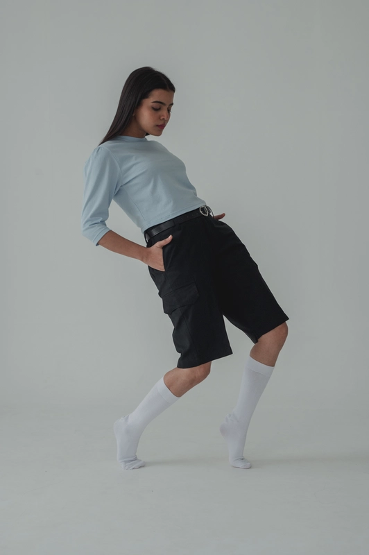 Round Neck Crop Tee