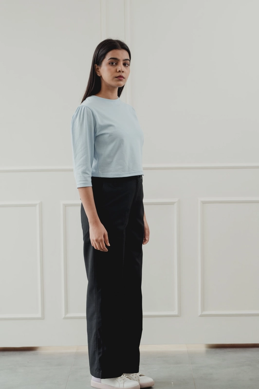 Round Neck Crop Tee