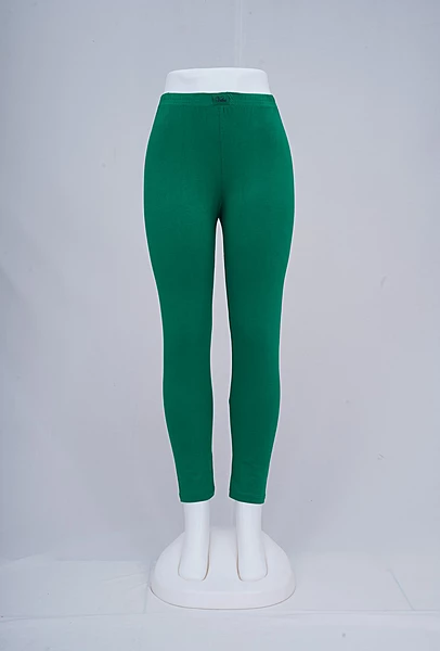 Women Green Ankle Leggings