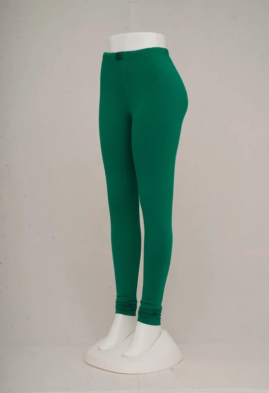 Women Green Churidar Leggings