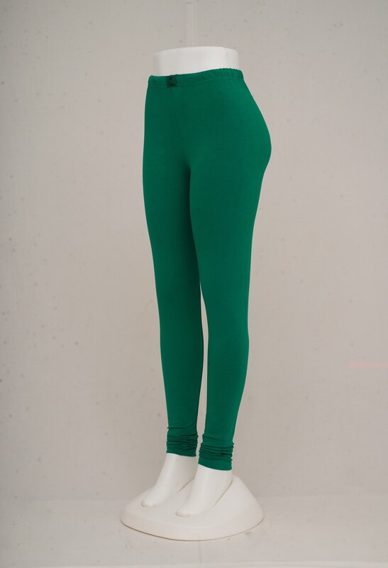 Women Green Churidar Leggings
