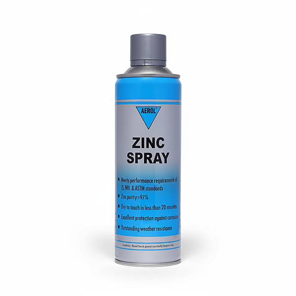 Zinc Rich Cold Galvanizing Spray Paint (Bright Silver), Grade 3060 (350g/493 ml) - Excellent Corrosion Protection & Weather Resistance for All Metal Surfaces