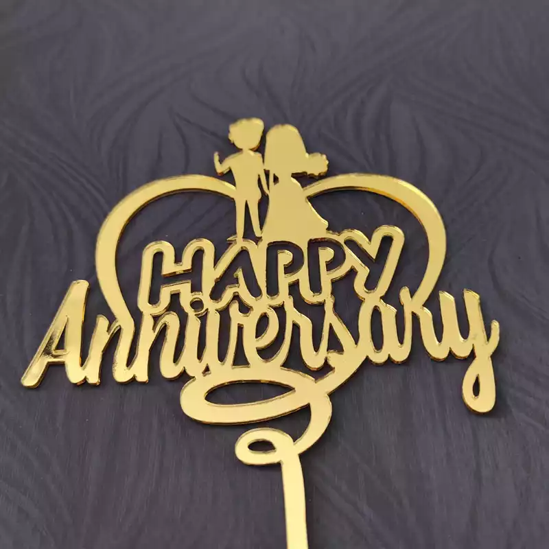 Happy Anniversary Acrylic Topper 01