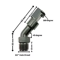 Solar Panel Cleaning Sprinkler – Made by Nylon Material, UV-Protected | 180° Spray Angle | 1/2'' Thread | 4 Feet Spray Range ( Pack of 1))