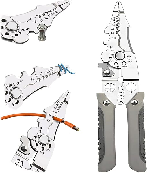 All in 1 Multifunction Wire Stripper/Wire Crimping Tool, Wire Cutter, Wire Crimper, Cable Stripper