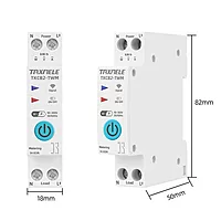WIFI Smart Circuit Breaker Power Metering Energy Meter KWh 1P 230V Voltmeter Ammeter Energy Meter DIN Rail Smart Life Wireless Remote Control Switch Timer Voice Control - (63A)