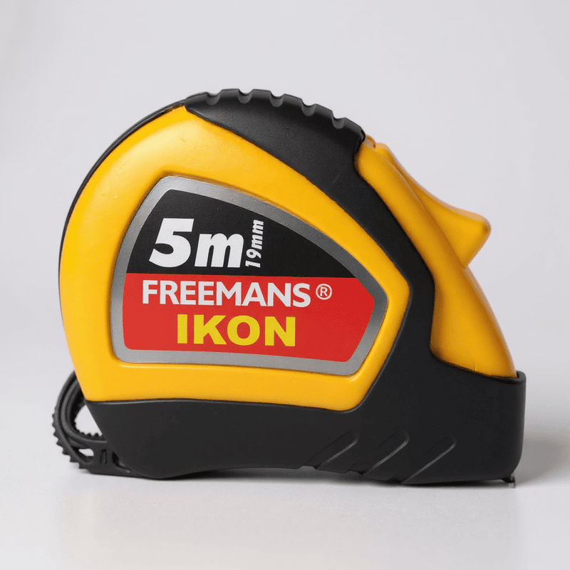 5 Mtr  Steel Measuring Tape - (Yellow & Black) With Unbreakable ABS case | Auto-lock and Belt Clip