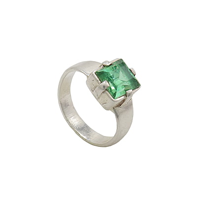 Sterling Silver Green Stone Ring Sterling Silver Green Stone Ring
